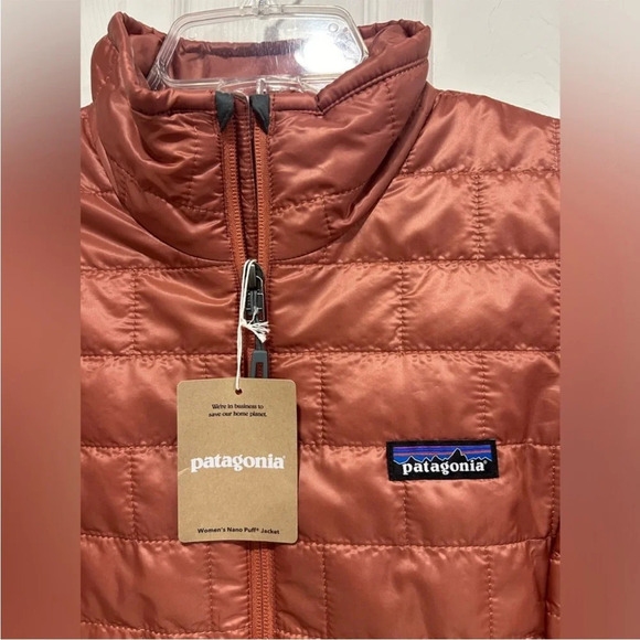 Patagonia Women’s XXL Nano Puff Jacket Burl Red Orange NWT Puffer Puffy - Picture 5 of 8